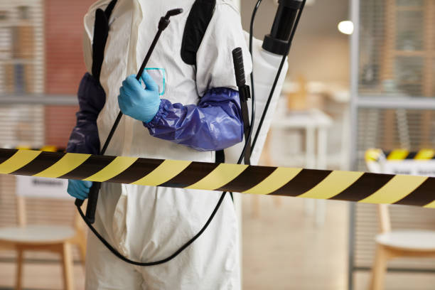 Professional Biohazard Cleanup technician working in Marion, MA